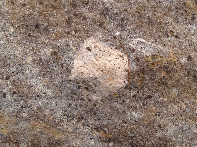 La textura de las rocas