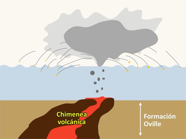La actividad de los volcanes durante el Cámbrico...